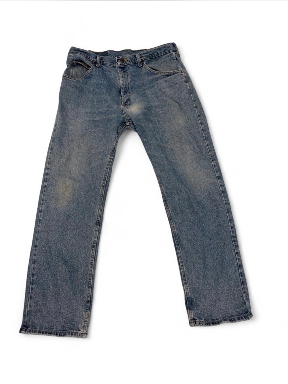 Wrangler Men's Straight-Leg Jeans in Washed Blue